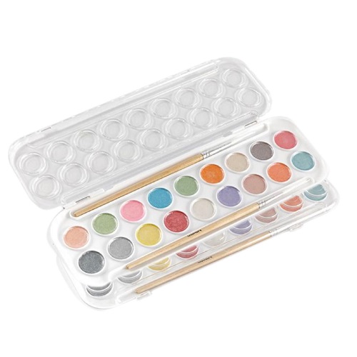18 spalvų Metallic Watercolor Perfect Travel akvarelės rinkinys